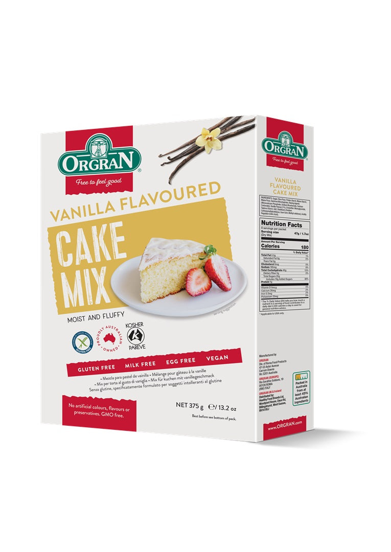 ORGRAN VANILLA CAKE MIX 375G