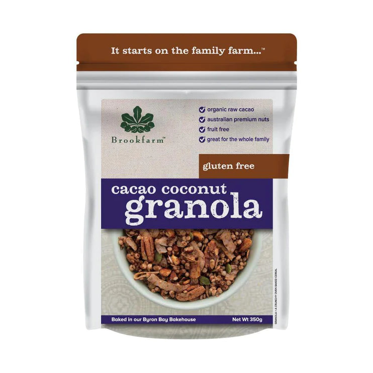 BROOKFARM CACAO COCONUT GRANOLA 350G