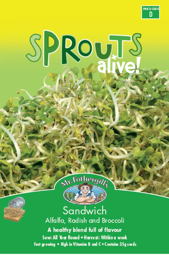 MR FOTHERGILLS SANDWICH SPROUTS SPROUTING SEEDS