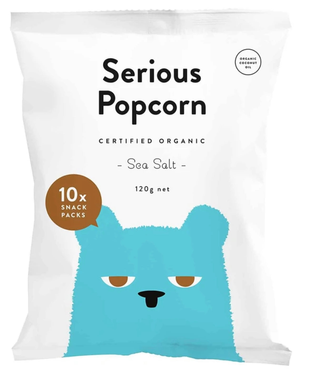 SERIOUS FOODS SEA SALT POPCORN MULTIPACK 10x12G
