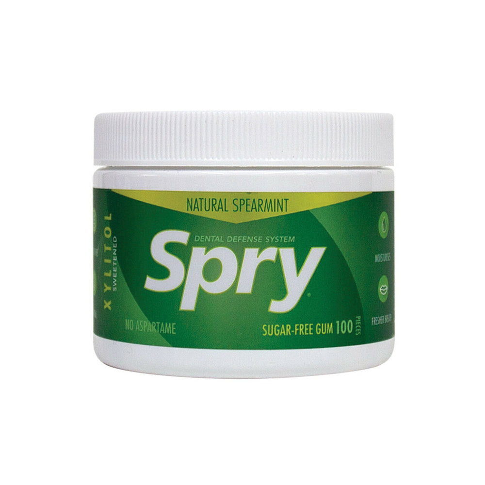 SPRY SPEARMINT CHEWING GUM TUB 100 PIECES