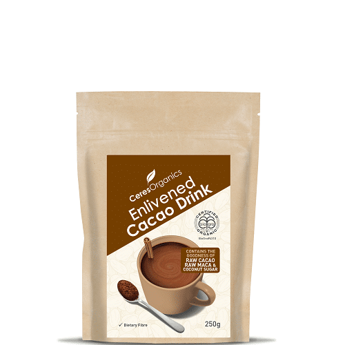 CERES ORGANIC ENLIVENED CACAO DRINK 250G