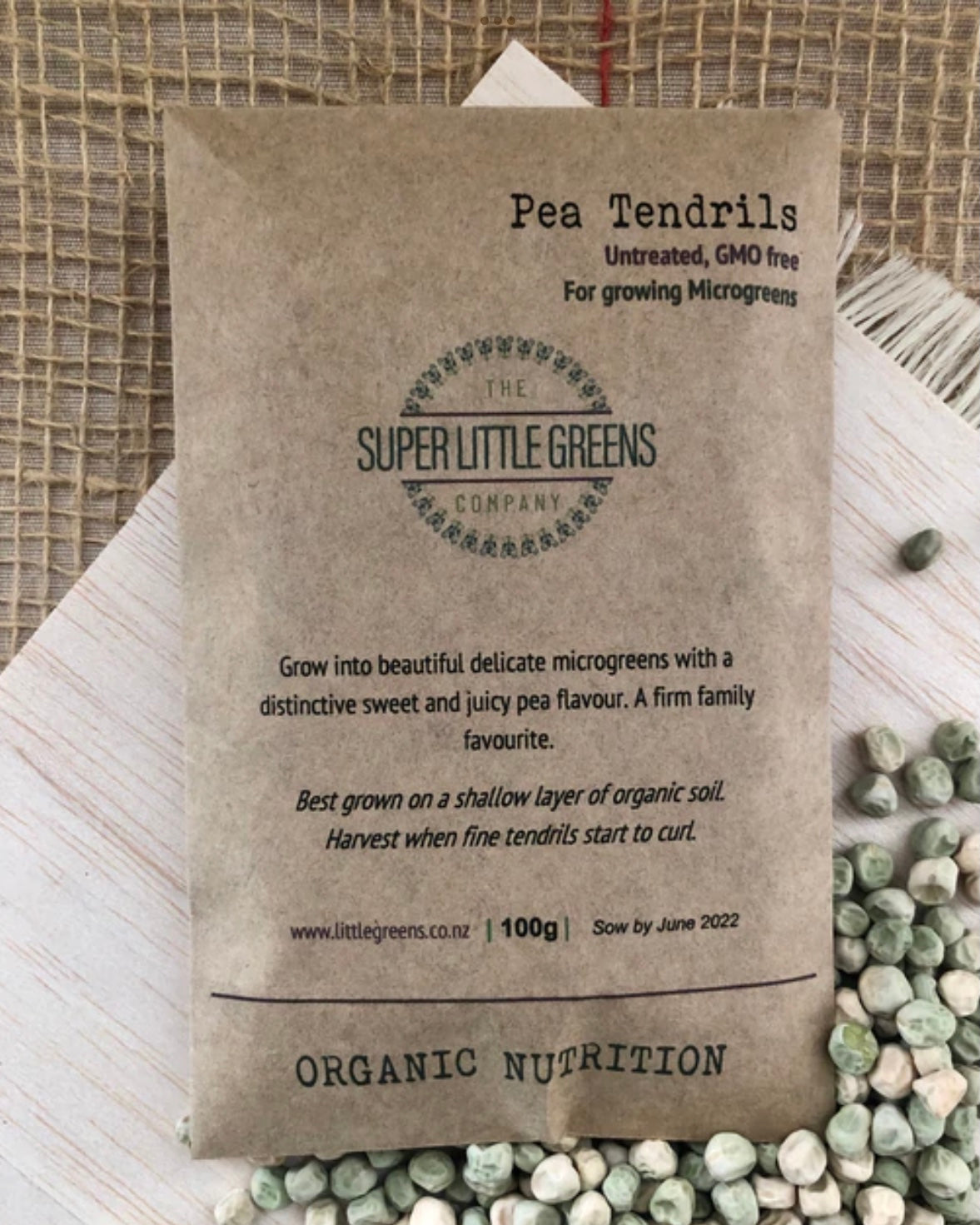SUPER LITTLE GREENS SPROUTING PEA TENDRIL SPROUTING SEEDS 100G