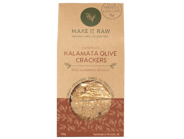 MAKE IT RAW OLIVE CRACKERS 100G