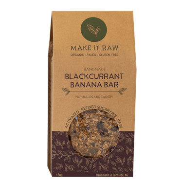 MAKE IT RAW BLACK CURRANT BANANA BAR 150G