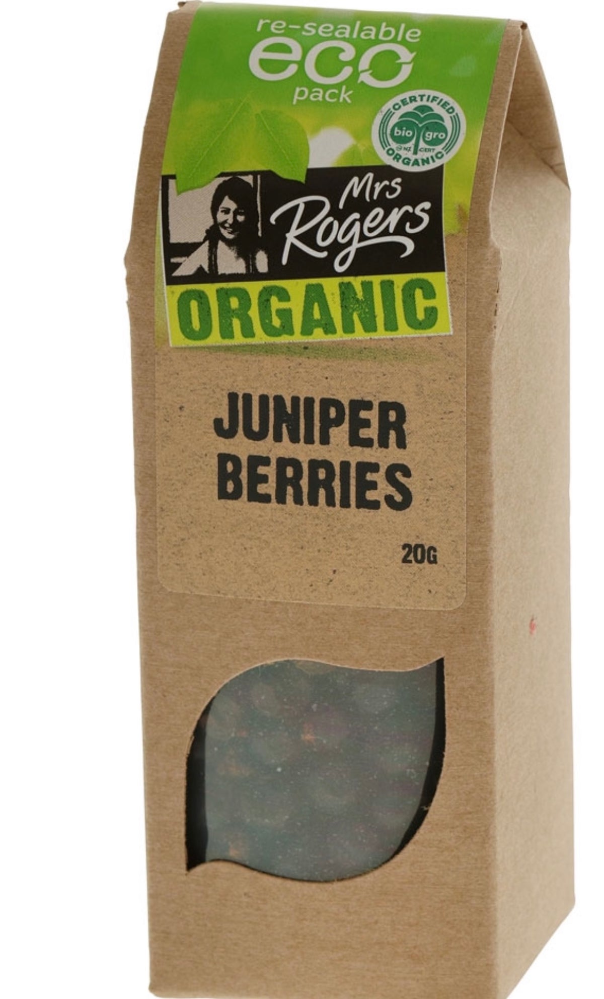 MRS ROGERS ORGANIC JUNIPER BERRIES 20G