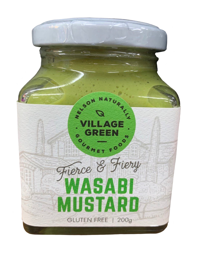 VILLAGE GREEN WASABI MUSTARD 200G