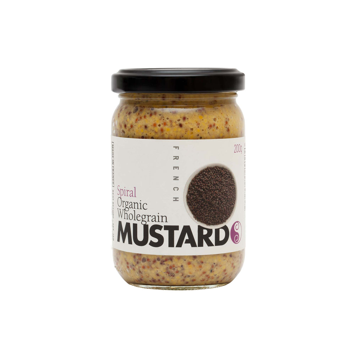 SPIRAL ORGANIC WHOLEGRAIN MUSTARD 200G