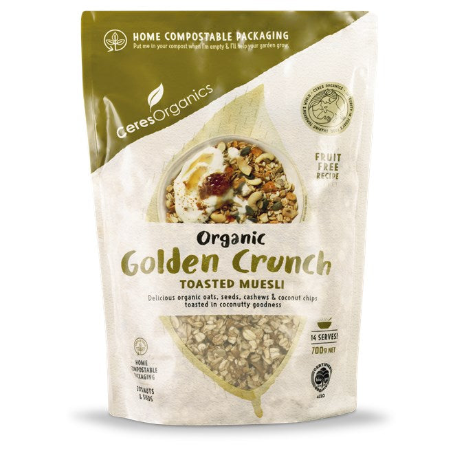 CERES ORGANIC MUESLI GOLDEN CRUNCH 700G