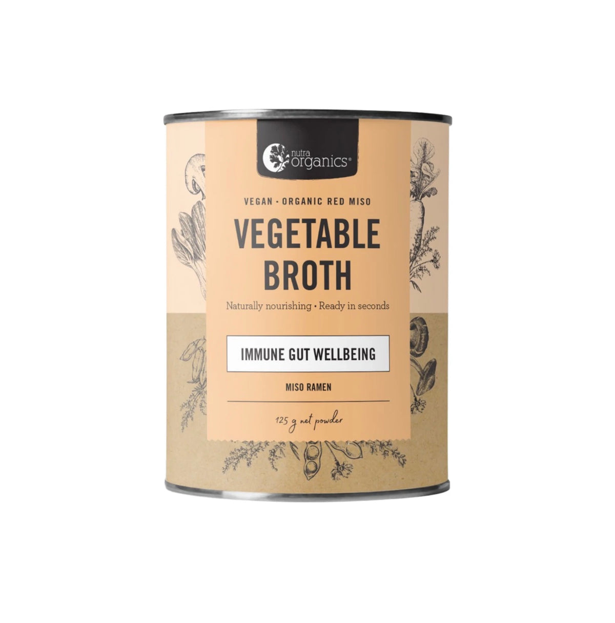NUTRA ORGANICS ORGANIC VEGETABLE BROTH RAMEN 125G