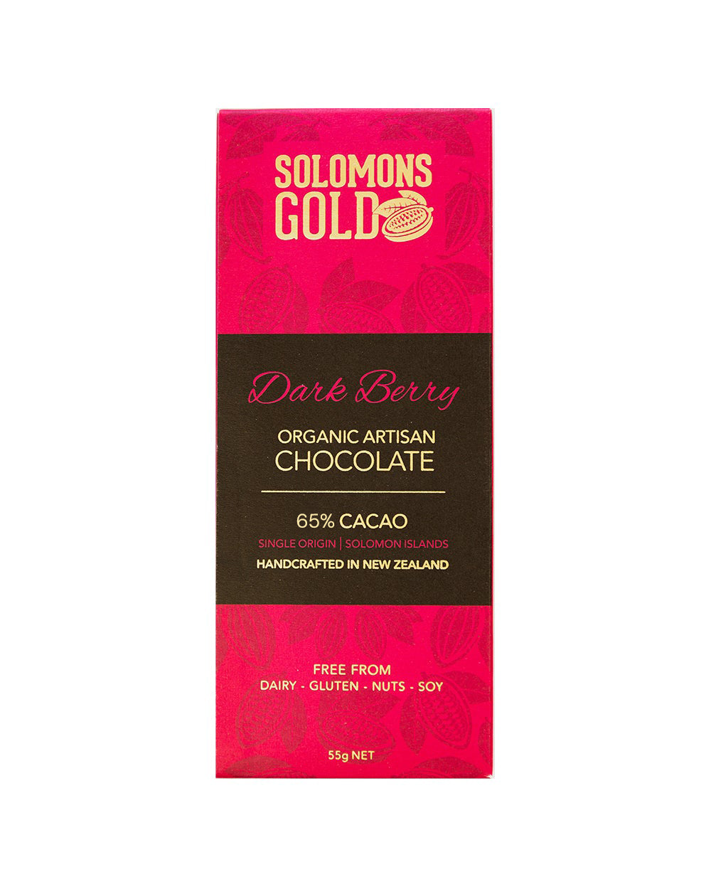 SOLOMANS GOLD DARK BERRY 70% CHOC 55G
