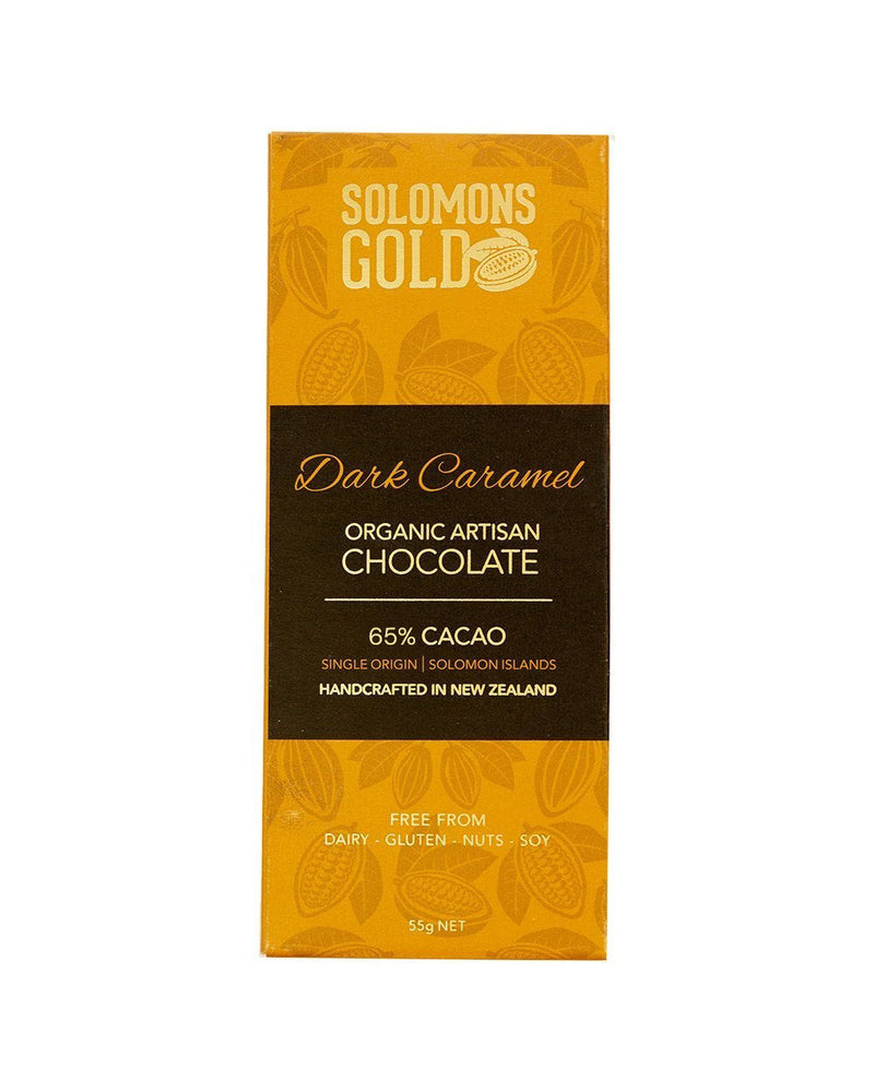 SOLOMANS GOLD DARK CARAMEL 70% CHOC 55G
