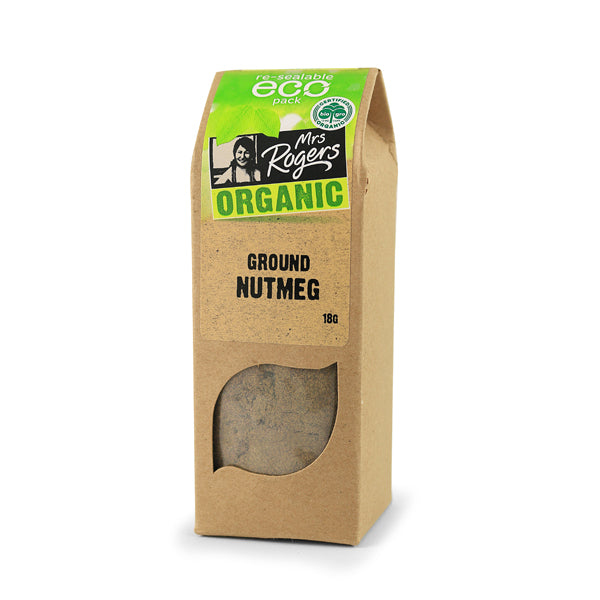 MRS ROGERS ORGANIC NUTMEG GROUND 18G