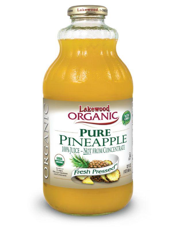LAKEWOOD ORGANIC PURE PINEAPPLE JUICE 946ML