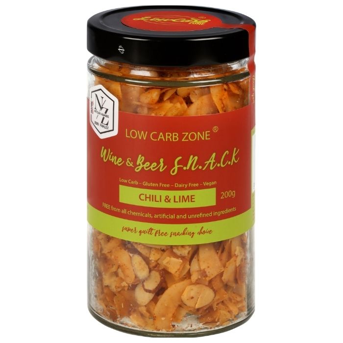 LOW CARB ZONE CHILLI & LIME SNACKS 200G