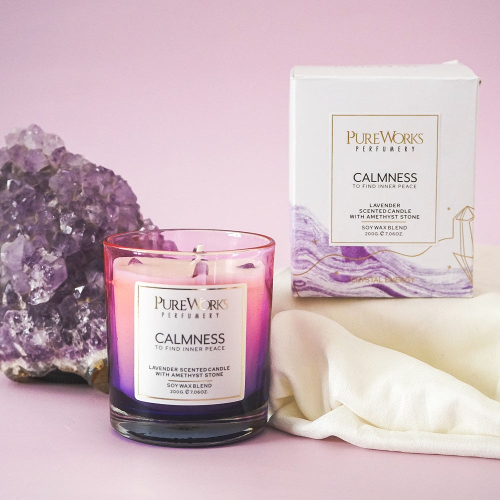 PUREWORKS CALMNESS CANDLE WITH CRYSTALS