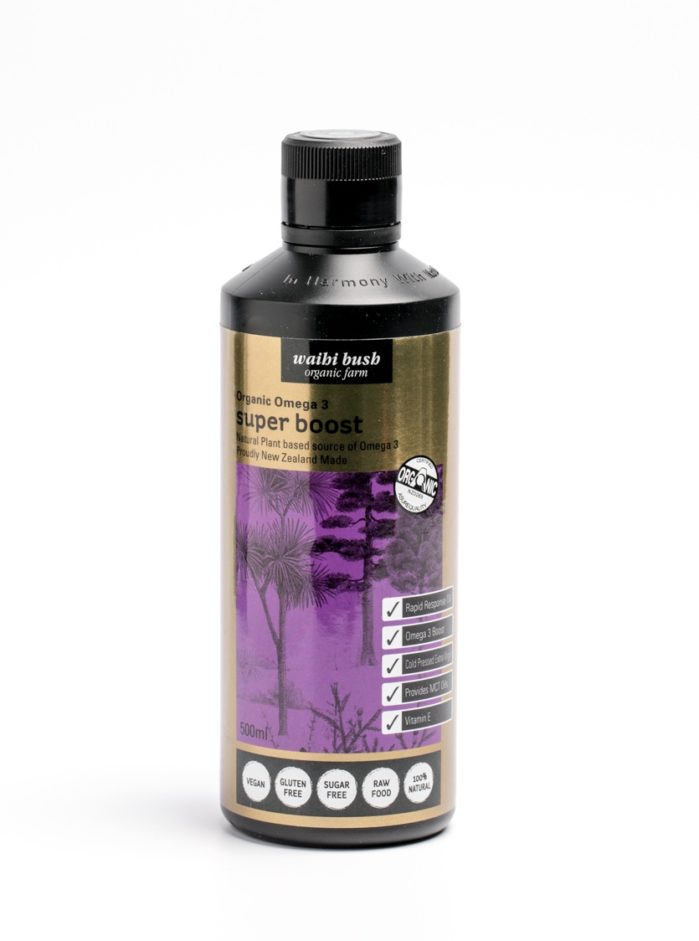WAIHI BUSH SUPER BOOST OMEGA FLAXSEED OIL 500ML
