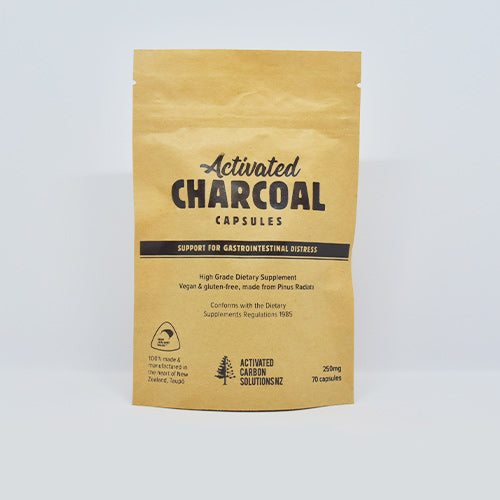 ACTIVATED CARBON NEW ZEALAND CHARCOAL CAPSULES 70 CAPS