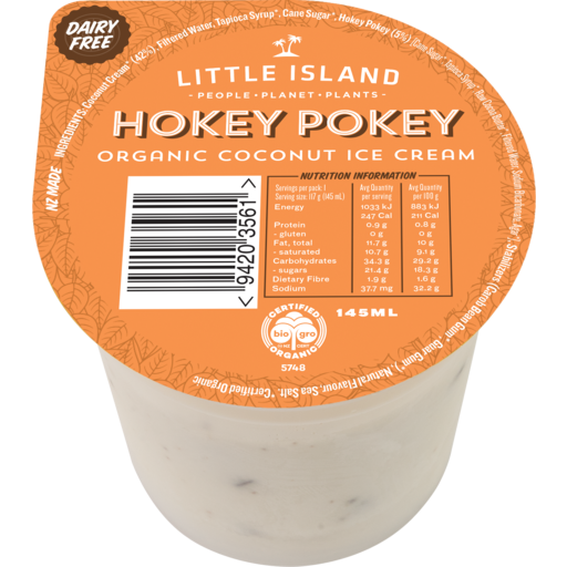 LITTLE ISLAND HOKEY POKEY ICECREAM 145ML