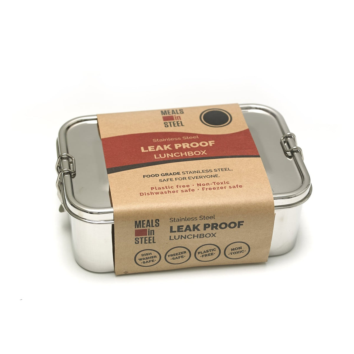 MEALS IN STEEL STAINLESS STEEL LEAKPROOF BOX 21X14X7.5CM