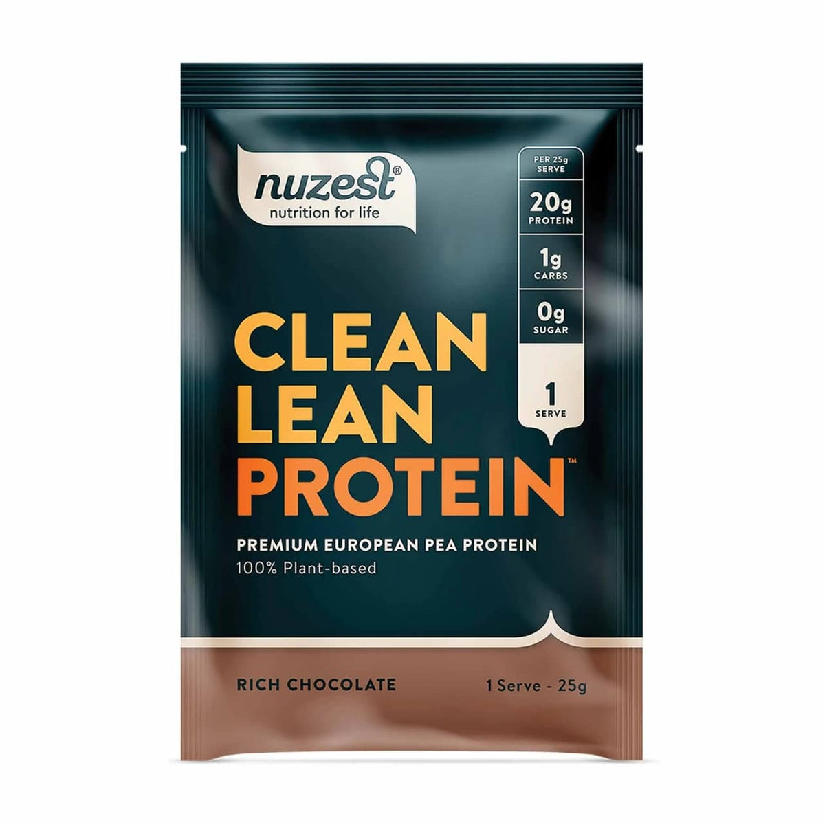 NUZEST CLEAN LEAN PROTEIN POWDER CHOCOLATE 25G SINGLE