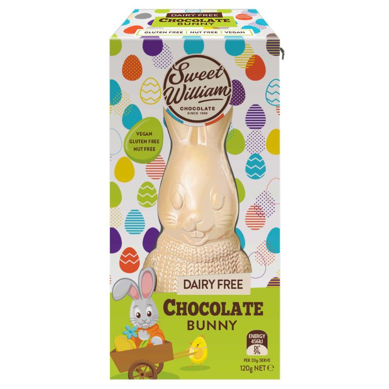 SWEET WILLIAM WHITE CHOCOLATE EASTER BUNNY 120G